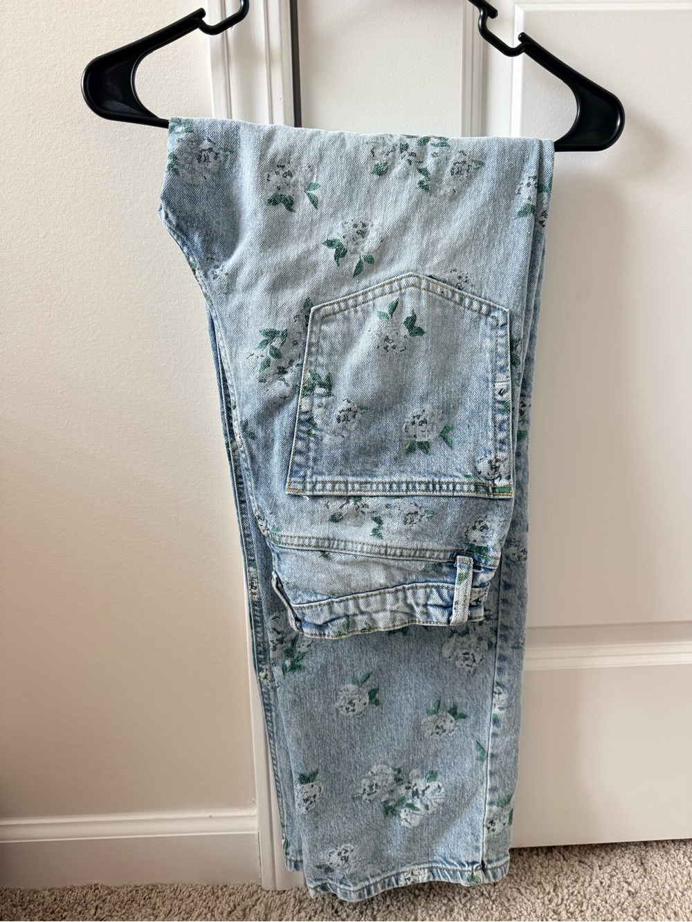 wild fable Light Wash Floral Wide Leg Jeans